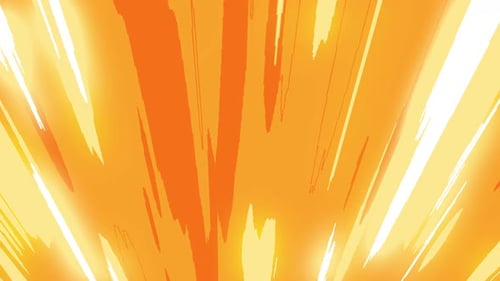 Motion graphics that depict classic anime elements