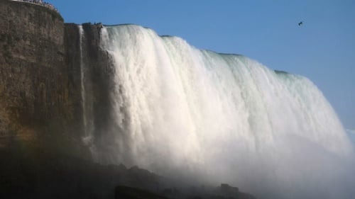 Niagara Falls Summer Time. Strong water stream.