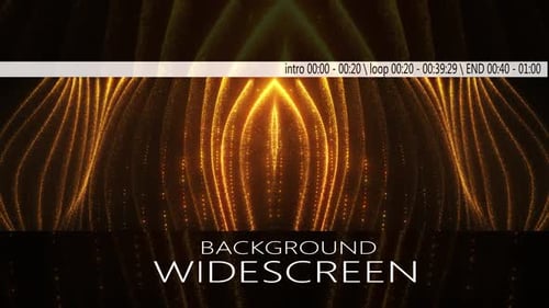 Elegant Golden Particle Trails Flowing Background Loop