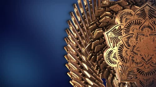 Rich Gold Ornament Pattern Rotation for Cultural Events