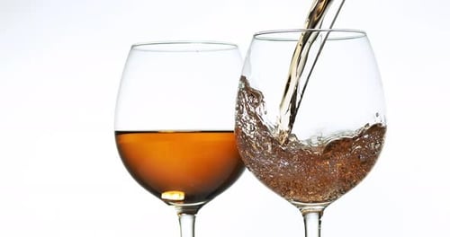 Pouring Wine into a Glass Close Up