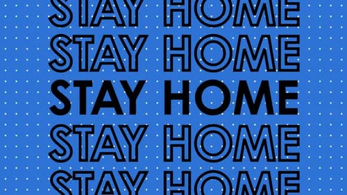 Animated 'Stay Home Stay Safe' Message with Kinetic Typography