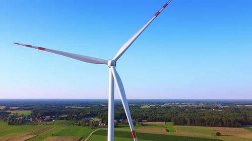 Close Up Shot of Windmill in Summer