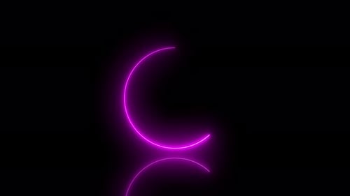 Dynamic Neon Glowing Line Circle Reveal Animation