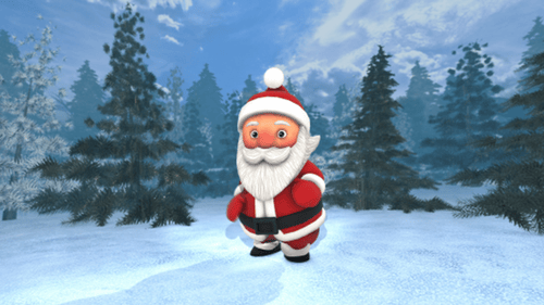 Santa Dancing Salsa In A Forest 4K Video