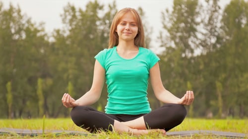 In a Yoga Pose