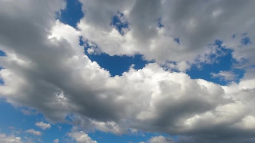 Blue Sky White Clouds Time Lapse