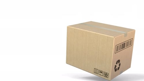 Modern 3D Animated Cardboard Shipping Box Reveal