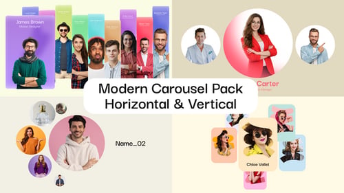 Paquete de carrusel moderno | Horizontal y vertical | MOGRT
