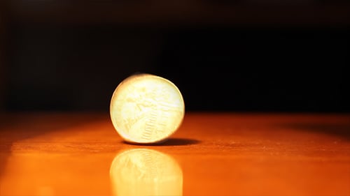 Spining Silver Coin