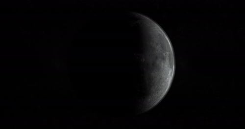 Realistic Moon Phases Rotation in Space