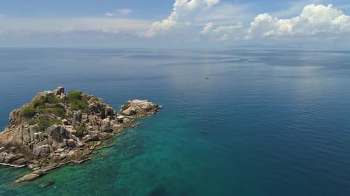 Flight Over Shark Island Under Blue Sky