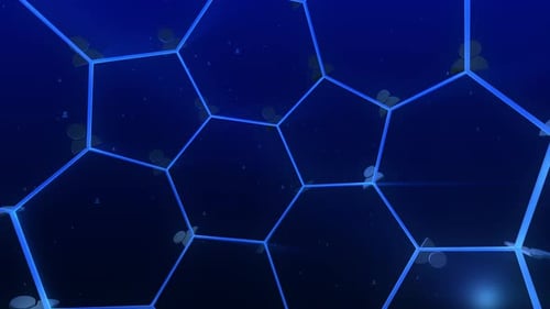 Internet Communication With Light And Blue Background loop