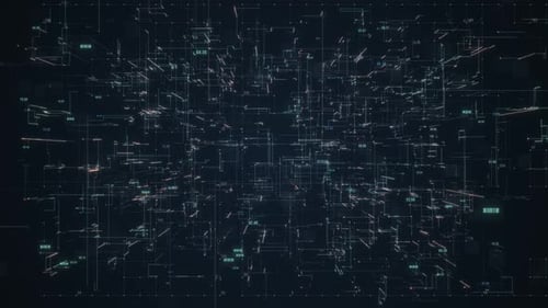 Futuristic Digital Data Network Lines and Numbers Background