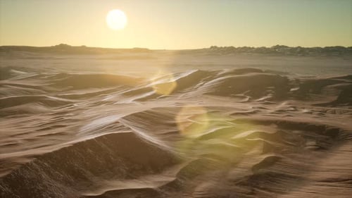 Red Sand Desert Dunes at Sunset