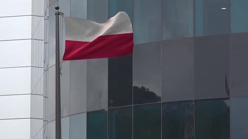 Polen-Flagge Hintergrund 2K