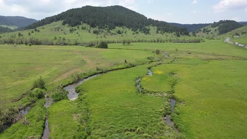 Meadow en vue aérienne