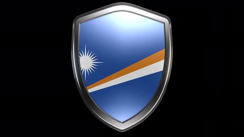 Marshall Islands Emblem Transition with Alpha Channel - 4K Resolution