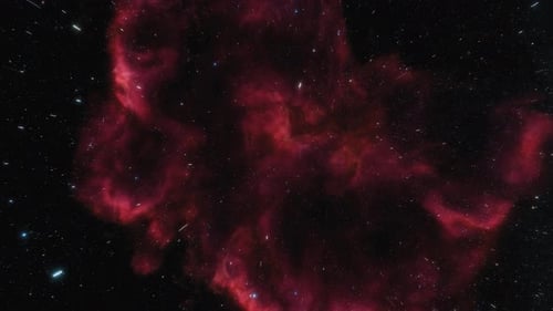 Red Nebula in Deep Space Animated Background