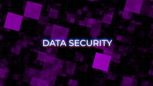 Data Security Digital Glitch Text Background