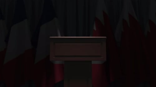 Many Flags of Bahrain and France