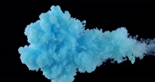 Peinture bleue dans l'eau