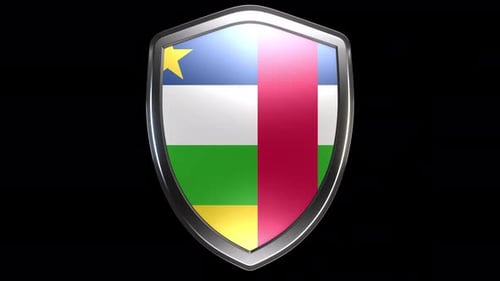 Central African Republic Emblem Transition with Alpha Channel - 4K Resolution