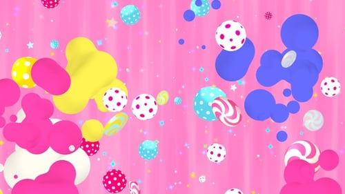 Abstract Floating Spheres and Fluid Shapes Background