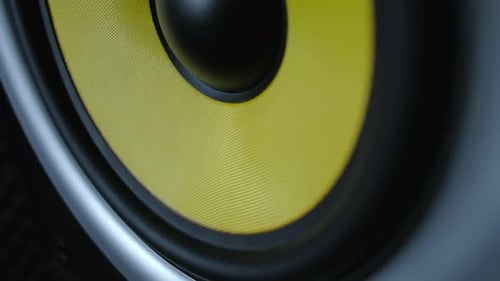 Close Up of Vibrating Speaker