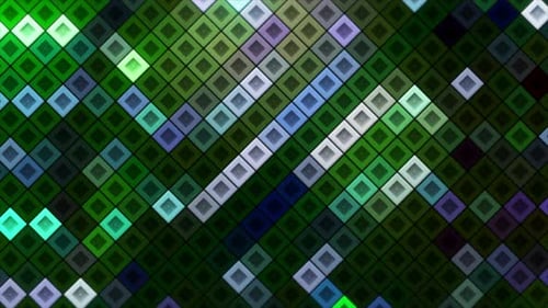 Flickering tile silhouettes