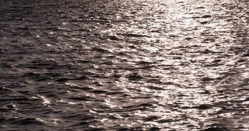 Sunlight Reflecting on Rippling Ocean Water