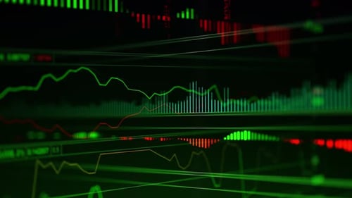 Financial stock chart background,