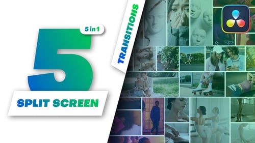 Transiciones multipantalla: pantalla dividida en 5