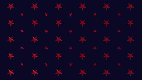 Animated Red Stars Pattern Looping Background