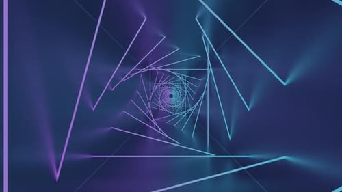 Structure of spiral of neon lines in square 3d tunnel