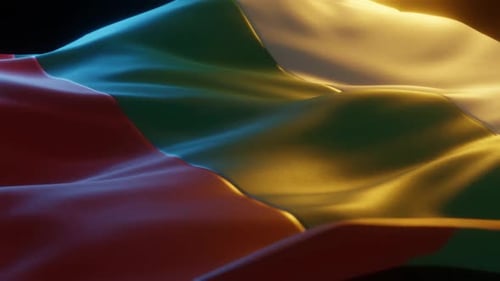 Realistic Waving Flag Loop Background Animation