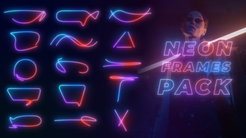 Pacote Neon Lower Third Frames