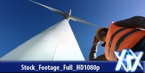 Arbeiter bei Windturbinen