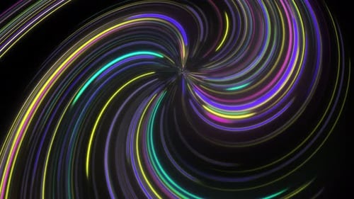 Dynamic Neon Swirl Abstract Looping Background Animation