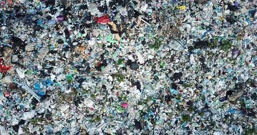 Aerial View of Large Garbage Landfill
