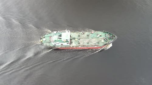 Cargo Ship Moving on the Water
