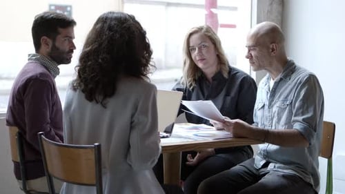 Business Meeting in an Urban Workspace
