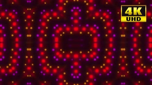 Abstract Dynamic Neon Light Grid Background Loop