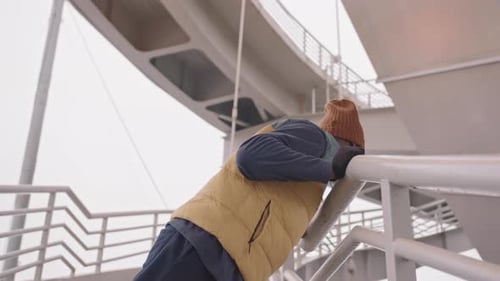 Active Man Doing Push-Ups and Stretching in City