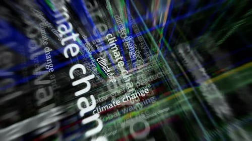 News titles media with Climate Change global warming seamless looped screens