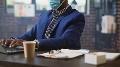 Portrait of Office Employee Working on Business Strategy Report