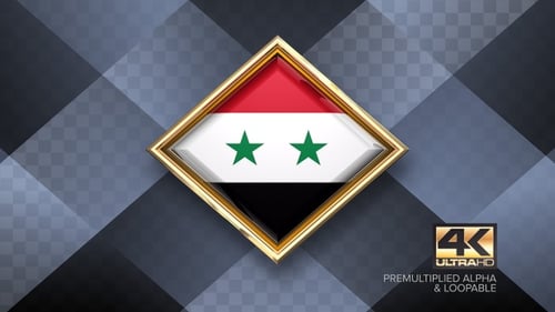 3D Flag Spinning Reveal in Golden Diamond Frame