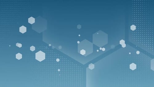 Hexagon shapes against blue background