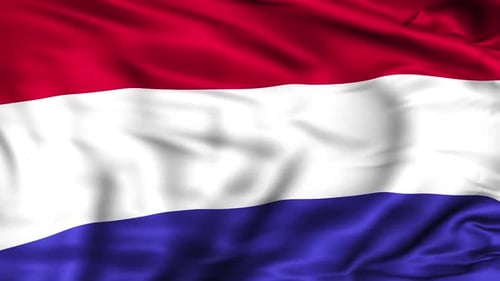 Netherlands National Flag Waving Seamless Loop