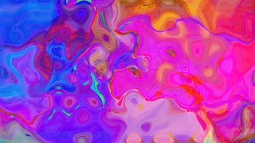 Abstract colorful trendy liquid wave paint background